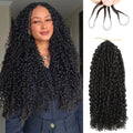 CM™ Burmese Curly Crochet Human Hair Feather Hair Extensions Invisible