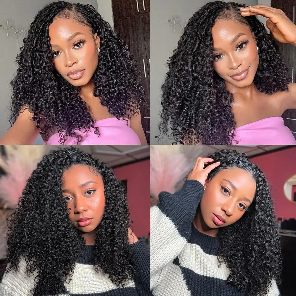CM™ Water Wave Crochet Human Hair Feather Hair Extensions